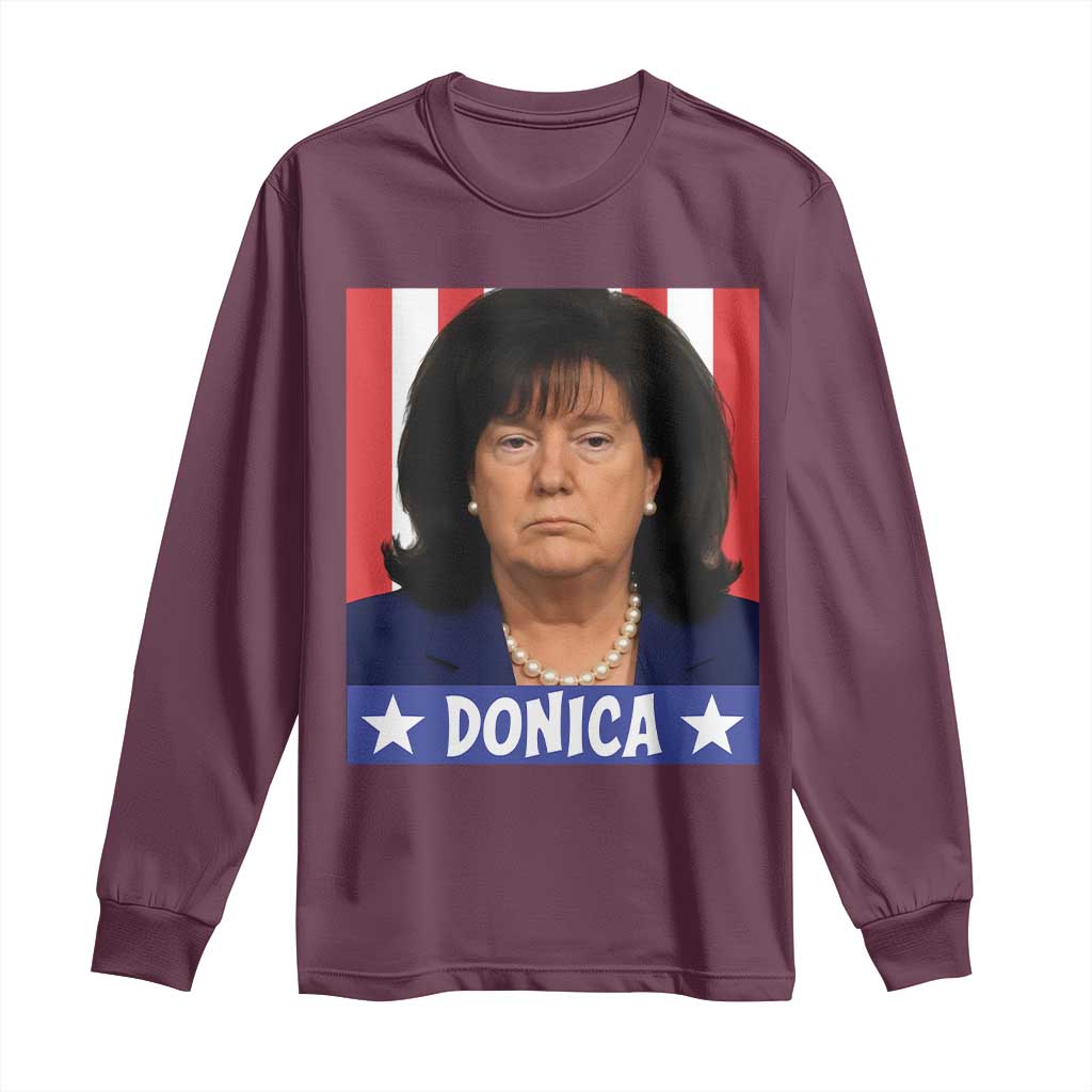 Donica Lewinsky Political Trump Meme Long Sleeve Shirt Hilarious Viral Internet Parody TS02 Maroon Print Your Wear