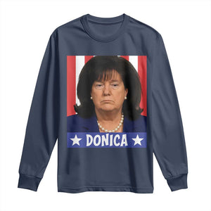 Donica Lewinsky Political Trump Meme Long Sleeve Shirt Hilarious Viral Internet Parody TS02 Navy Print Your Wear