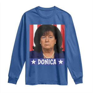 Donica Lewinsky Political Trump Meme Long Sleeve Shirt Hilarious Viral Internet Parody TS02 Royal Blue Print Your Wear