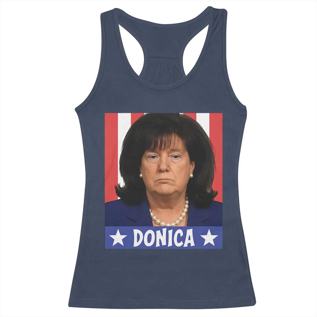 Donica Lewinsky Political Trump Meme Racerback Tank Top Hilarious Viral Internet Parody TS02 Navy Print Your Wear