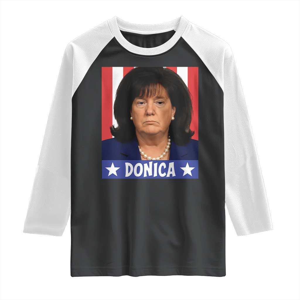 Donica Lewinsky Political Trump Meme Raglan Shirt Hilarious Viral Internet Parody TS02 Black White Print Your Wear