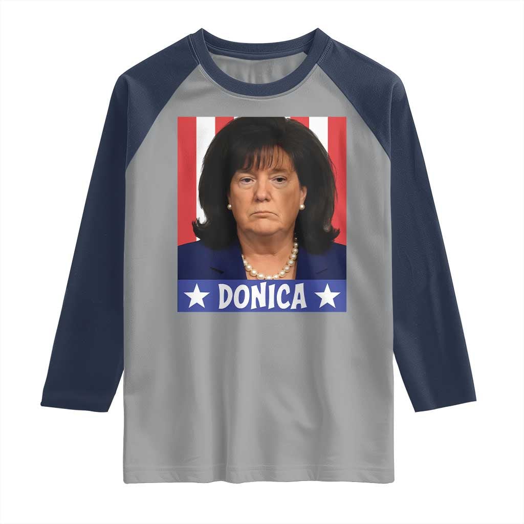 Donica Lewinsky Political Trump Meme Raglan Shirt Hilarious Viral Internet Parody TS02 Sport Gray Navy Print Your Wear