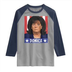 Donica Lewinsky Political Trump Meme Raglan Shirt Hilarious Viral Internet Parody TS02 Sport Gray Navy Print Your Wear