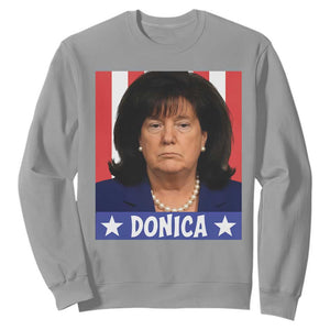 Donica Lewinsky Political Trump Meme Sweatshirt Hilarious Viral Internet Parody TS02 Sport Gray Print Your Wear