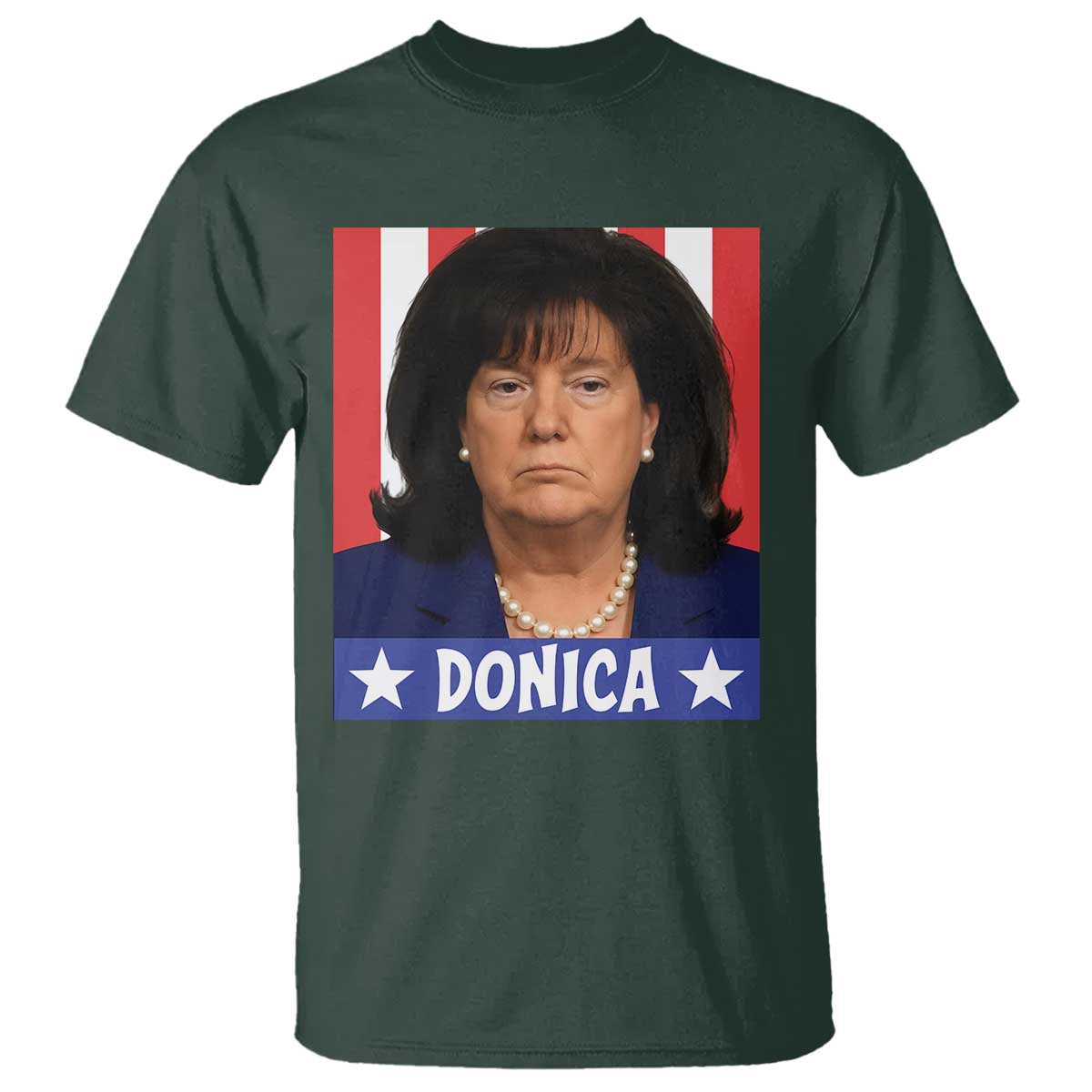 Donica Lewinsky Political Trump Meme T Shirt Hilarious Viral Internet Parody TS02 Dark Forest Green Print Your Wear