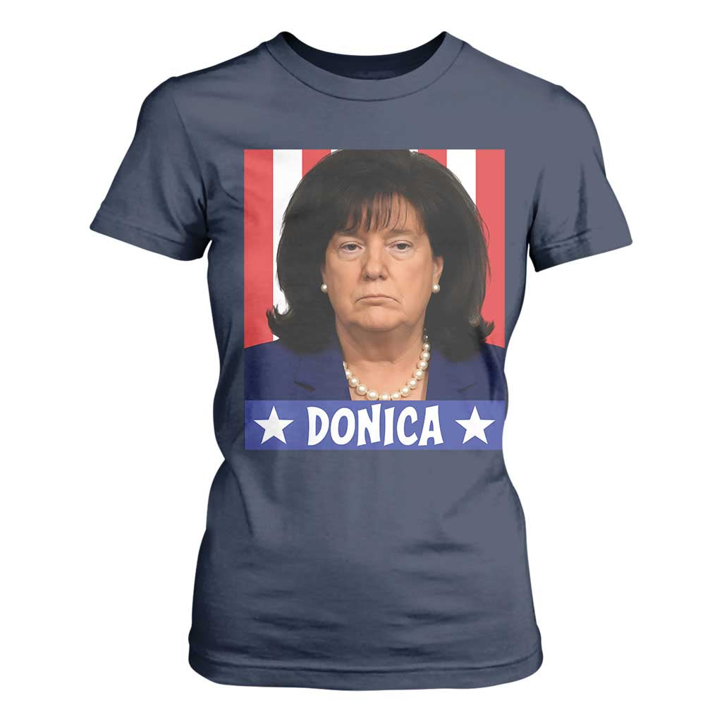 Donica Lewinsky Political Trump Meme T Shirt For Women Hilarious Viral Internet Parody TS02 Navy Print Your Wear