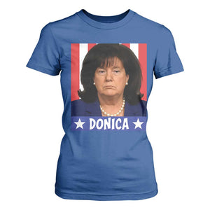 Donica Lewinsky Political Trump Meme T Shirt For Women Hilarious Viral Internet Parody TS02 Royal Blue Print Your Wear
