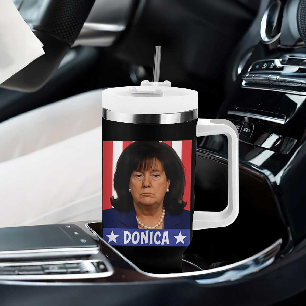 Donica Lewinsky Political Trump Meme Tumbler With Handle Hilarious Viral Internet Parody TS02 Print Your Wear