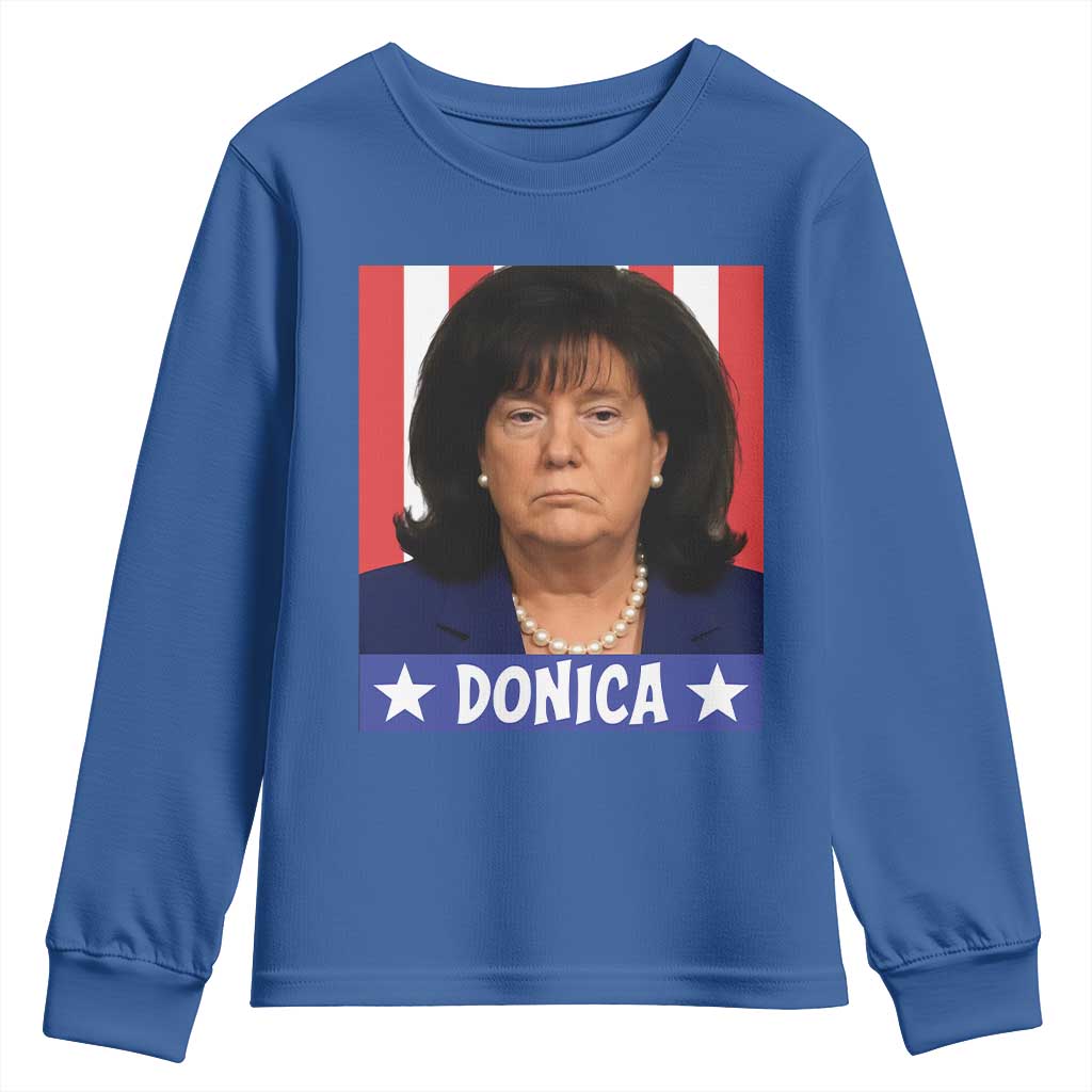 Donica Lewinsky Political Trump Meme Youth Sweatshirt Hilarious Viral Internet Parody TS02 Royal Blue Print Your Wear