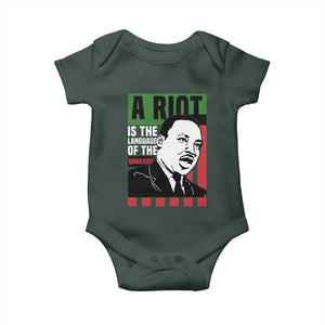 Martin Luther King MLK Baby Onesie A Riot Is The Language Of The Unheard Civil Rights TS02 Print Your Wear