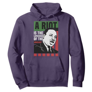 Martin Luther King MLK Hoodie A Riot Is The Language Of The Unheard Civil Rights TS02 Purple Print Your Wear