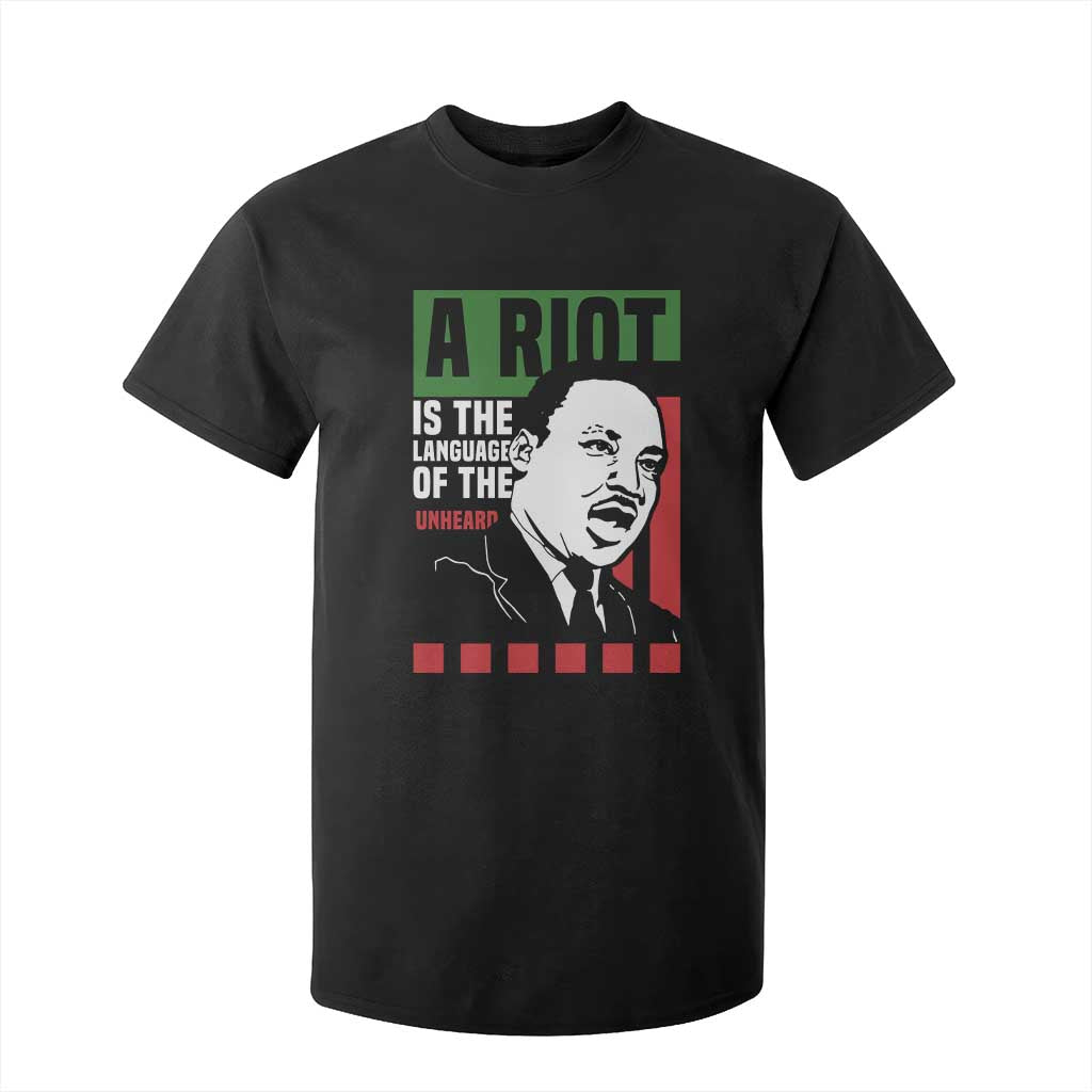 Martin Luther King MLK T Shirt For Kid A Riot Is The Language Of The Unheard Civil Rights TS02 Black Print Your Wear