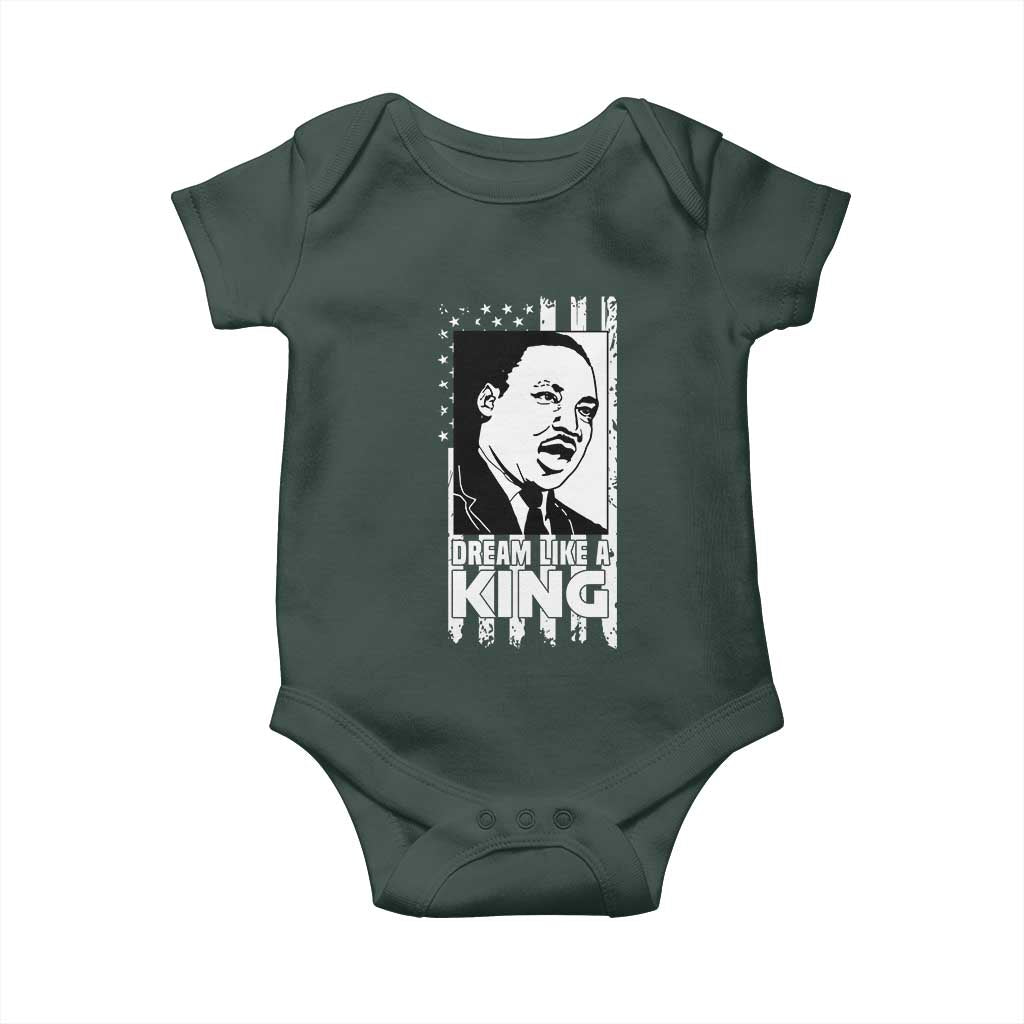 Martin Luther King MLK Baby Onesie Dream Like A King Black History American Flag TS02 Print Your Wear