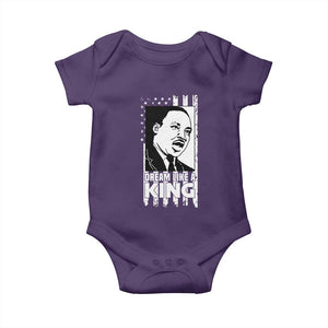Martin Luther King MLK Baby Onesie Dream Like A King Black History American Flag TS02 Purple Print Your Wear