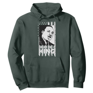 Martin Luther King MLK Hoodie Dream Like A King Black History American Flag TS02 Dark Forest Green Print Your Wear