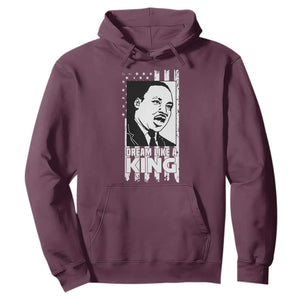 Martin Luther King MLK Hoodie Dream Like A King Black History American Flag TS02 Maroon Print Your Wear