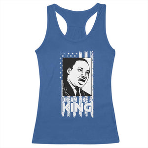 Martin Luther King MLK Racerback Tank Top Dream Like A King Black History American Flag TS02 Royal Blue Print Your Wear