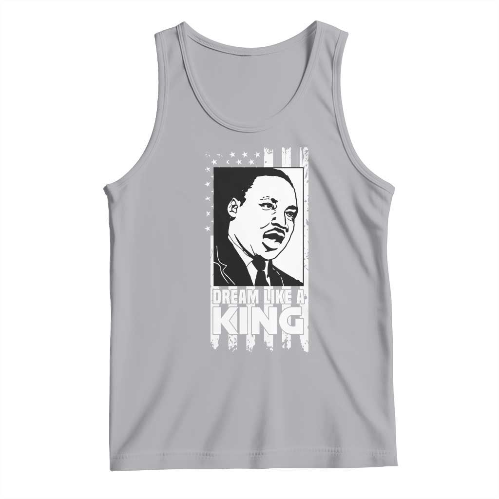 Martin Luther King MLK Tank Top Dream Like A King Black History American Flag TS02 Athletic Heather Print Your Wear