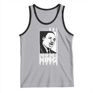 Martin Luther King MLK Tank Top Dream Like A King Black History American Flag TS02 Athletic Heather Black Print Your Wear