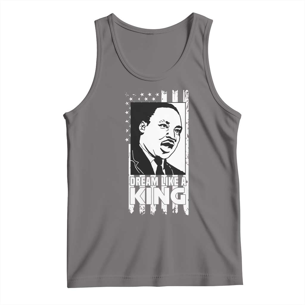 Martin Luther King MLK Tank Top Dream Like A King Black History American Flag TS02 Deep Heather Print Your Wear