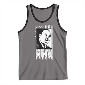 Martin Luther King MLK Tank Top Dream Like A King Black History American Flag TS02 Deep Heather Black Print Your Wear