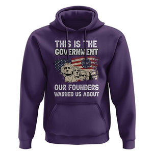 American Founding Fathers Hoodie This Is The Government Our Founders Warned Us About US Flag Retro TS02 Purple Print Your Wear
