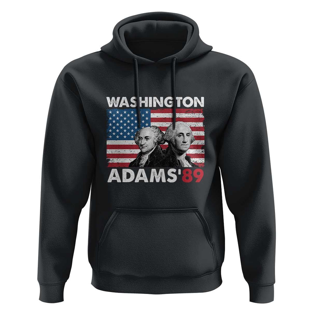 Washington Adams 1789 Hoodie George Washington John Adams American Founding Fathers US Flag TS02 Black Print Your Wear