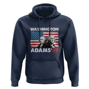 Washington Adams 1789 Hoodie George Washington John Adams American Founding Fathers US Flag TS02 Navy Print Your Wear
