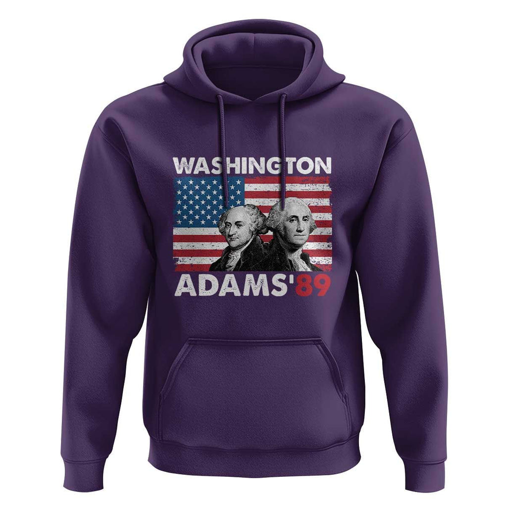 Washington Adams 1789 Hoodie George Washington John Adams American Founding Fathers US Flag TS02 Purple Print Your Wear