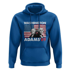 Washington Adams 1789 Hoodie George Washington John Adams American Founding Fathers US Flag TS02 Royal Blue Print Your Wear