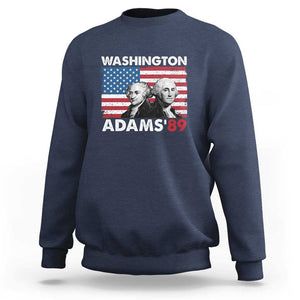 Washington Adams 1789 Sweatshirt George Washington John Adams American Founding Fathers US Flag TS02 Navy Print Your Wear