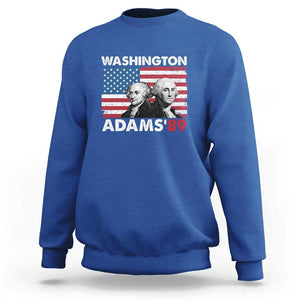 Washington Adams 1789 Sweatshirt George Washington John Adams American Founding Fathers US Flag TS02 Royal Blue Print Your Wear