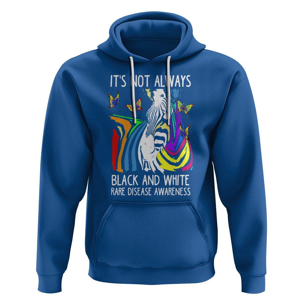 Rare Disease Day Shirts Hoodie It's Not Always Black And White Rare Disease Awareness Rainbow Zebra Kids TS02 Royal Blue Printyourwear