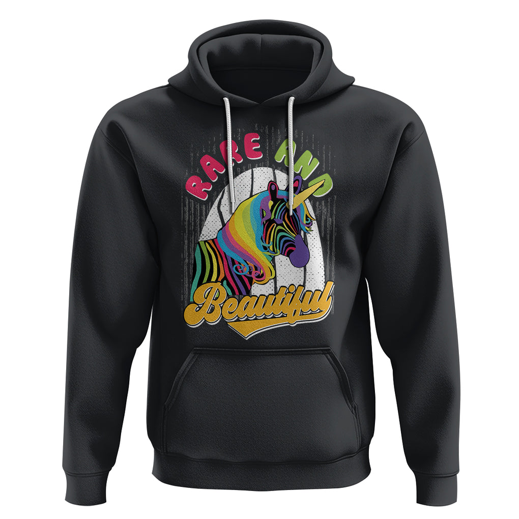 Rare Disease Day Shirts Hoodie Rare And Beautiful Rare Disease Awareness Rare Disease Warrior Rainbow Zebra TS02 Black Printyourwear