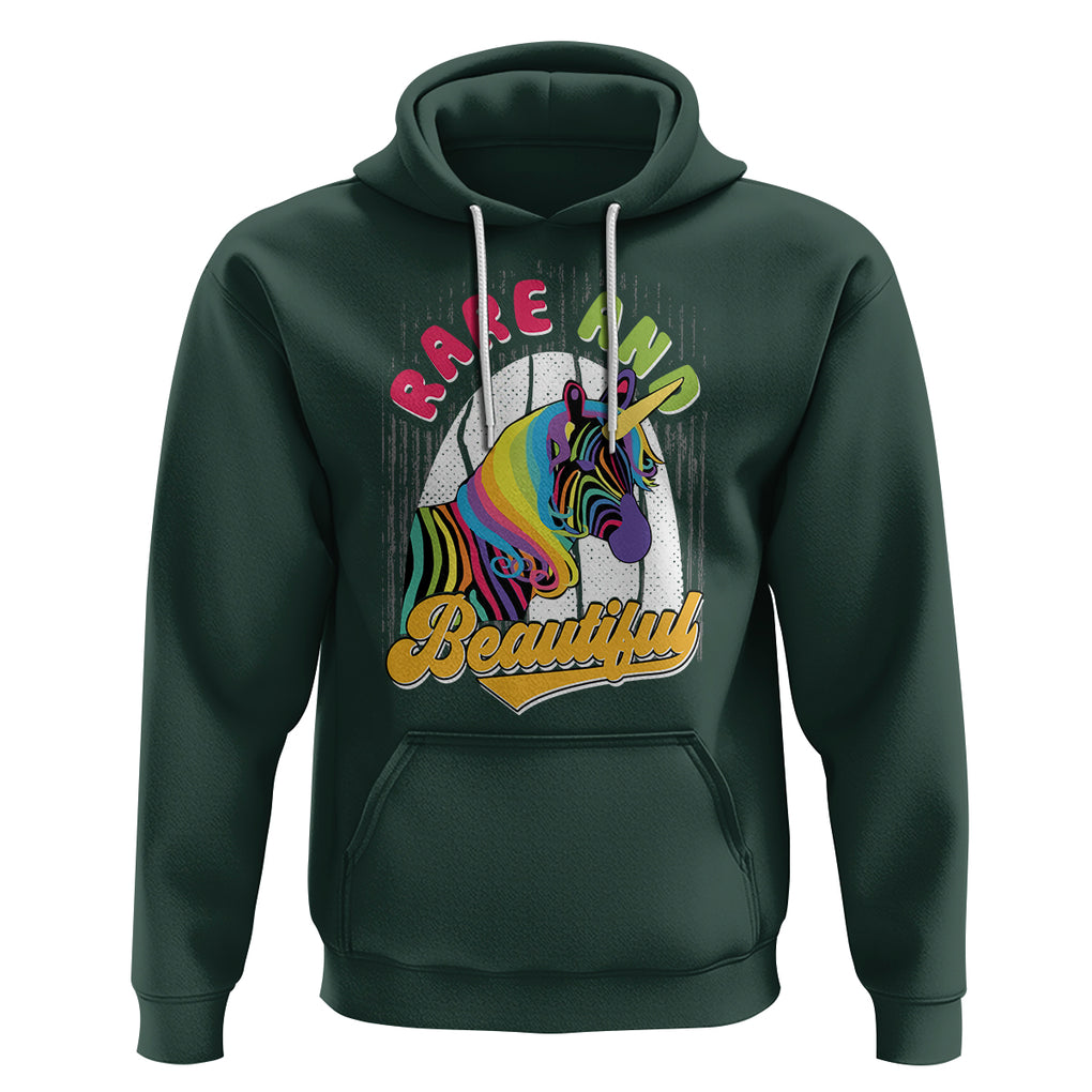 Rare Disease Day Shirts Hoodie Rare And Beautiful Rare Disease Awareness Rare Disease Warrior Rainbow Zebra TS02 Dark Forest Green Printyourwear