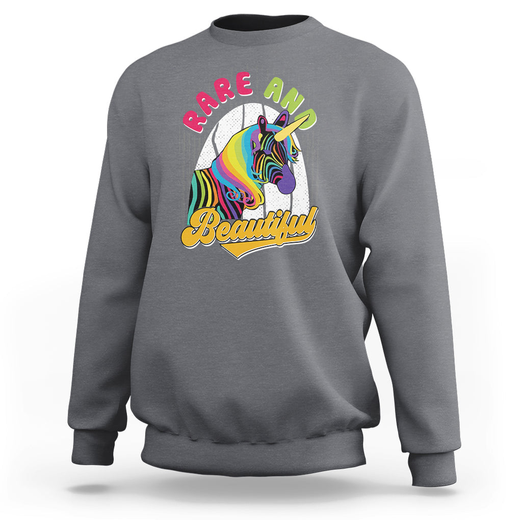 Rare Disease Day Shirts Sweatshirt Rare And Beautiful Rare Disease Awareness Rare Disease Warrior Rainbow Zebra TS02 Charcoal Printyourwear