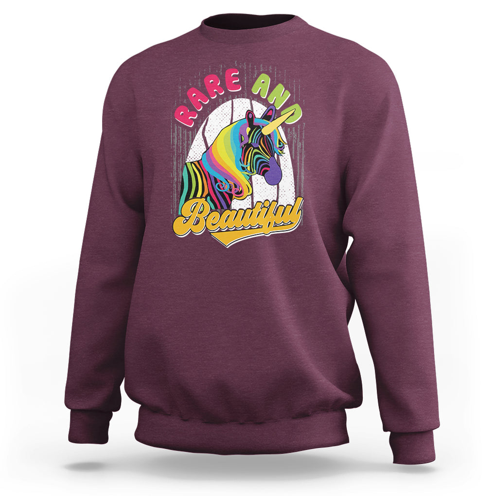 Rare Disease Day Shirts Sweatshirt Rare And Beautiful Rare Disease Awareness Rare Disease Warrior Rainbow Zebra TS02 Maroon Printyourwear