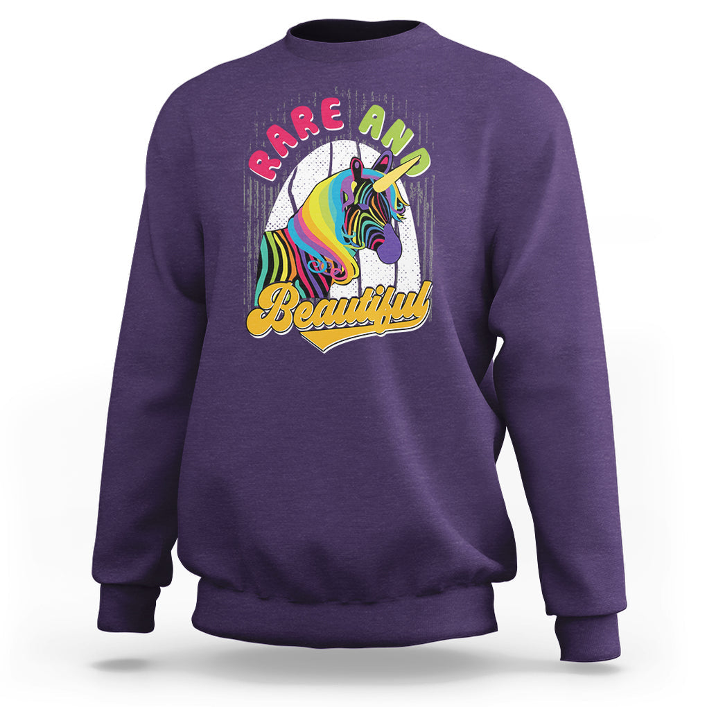 Rare Disease Day Shirts Sweatshirt Rare And Beautiful Rare Disease Awareness Rare Disease Warrior Rainbow Zebra TS02 Purple Printyourwear