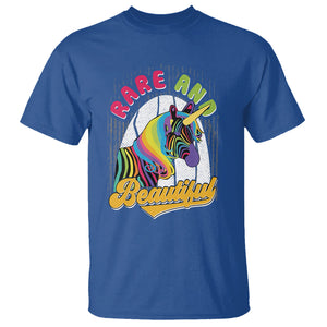Rare Disease Day Shirts T Shirt Rare And Beautiful Rare Disease Awareness Rare Disease Warrior Rainbow Zebra TS02 Royal Blue Printyourwear