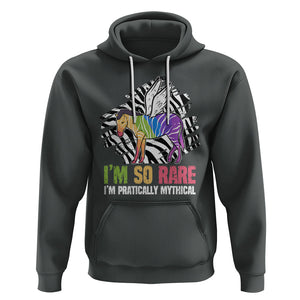 Rare Disease Day Shirts Hoodie Rare Disease I'm So Rare I'm Pratically Mythical Zebra Unicorn Zebra Ribbon TS02 Dark Heather Printyourwear