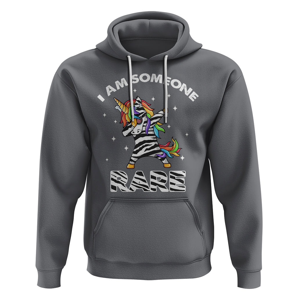 Rare Disease Day Shirts Hoodie I Am Someone Rare Rainbow Zebra Unicorn Rare Disease Awareness TS02 Charcoal Printyourwear