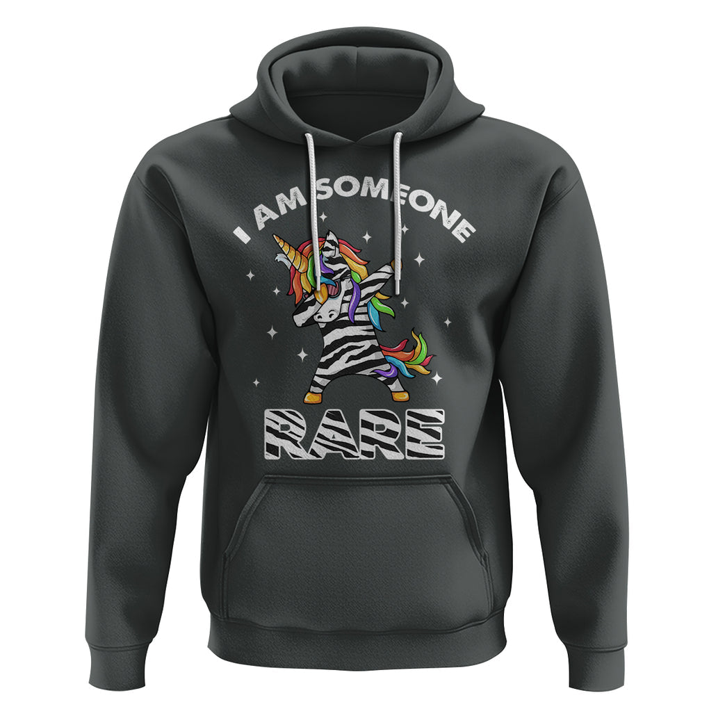Rare Disease Day Shirts Hoodie I Am Someone Rare Rainbow Zebra Unicorn Rare Disease Awareness TS02 Dark Heather Printyourwear