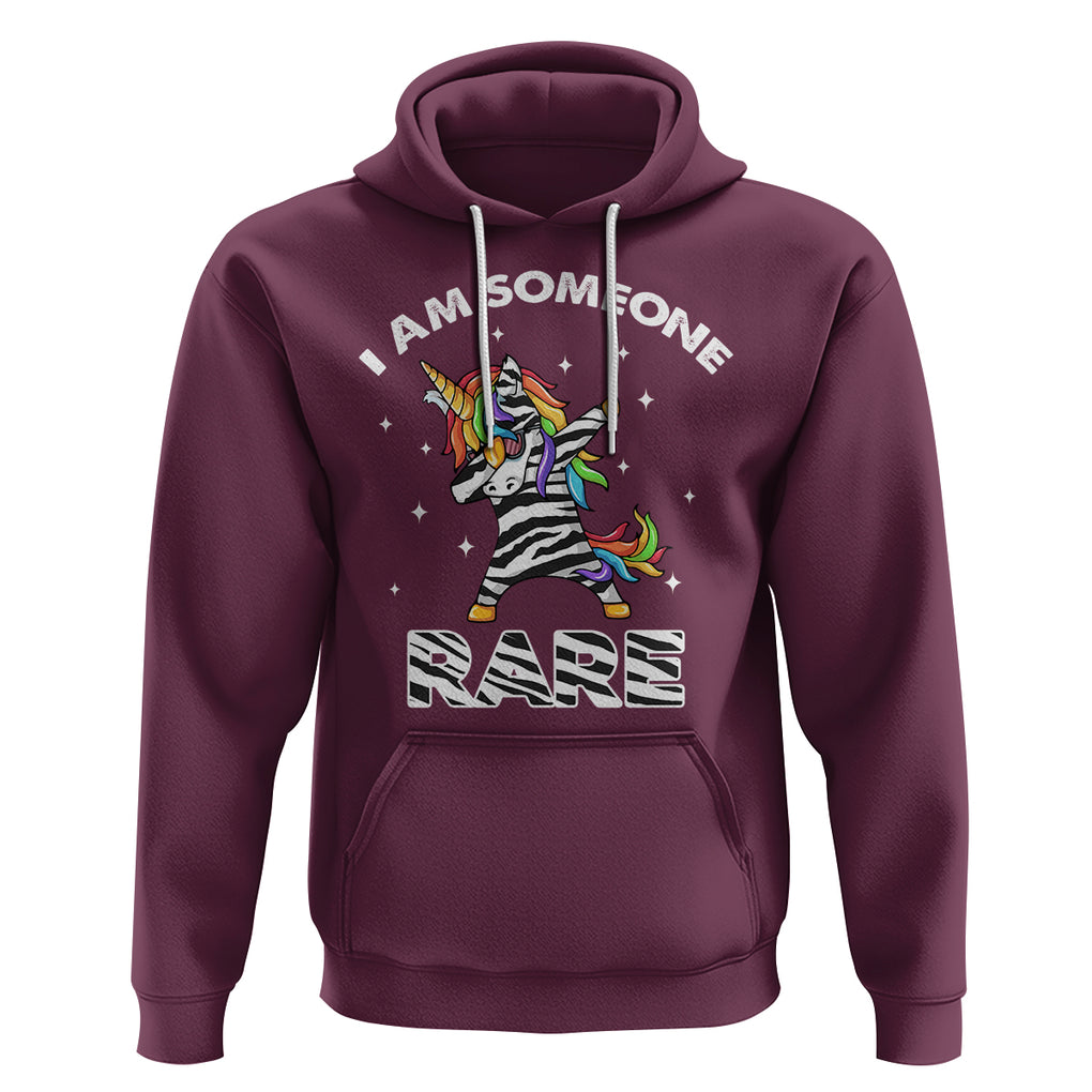 Rare Disease Day Shirts Hoodie I Am Someone Rare Rainbow Zebra Unicorn Rare Disease Awareness TS02 Maroon Printyourwear