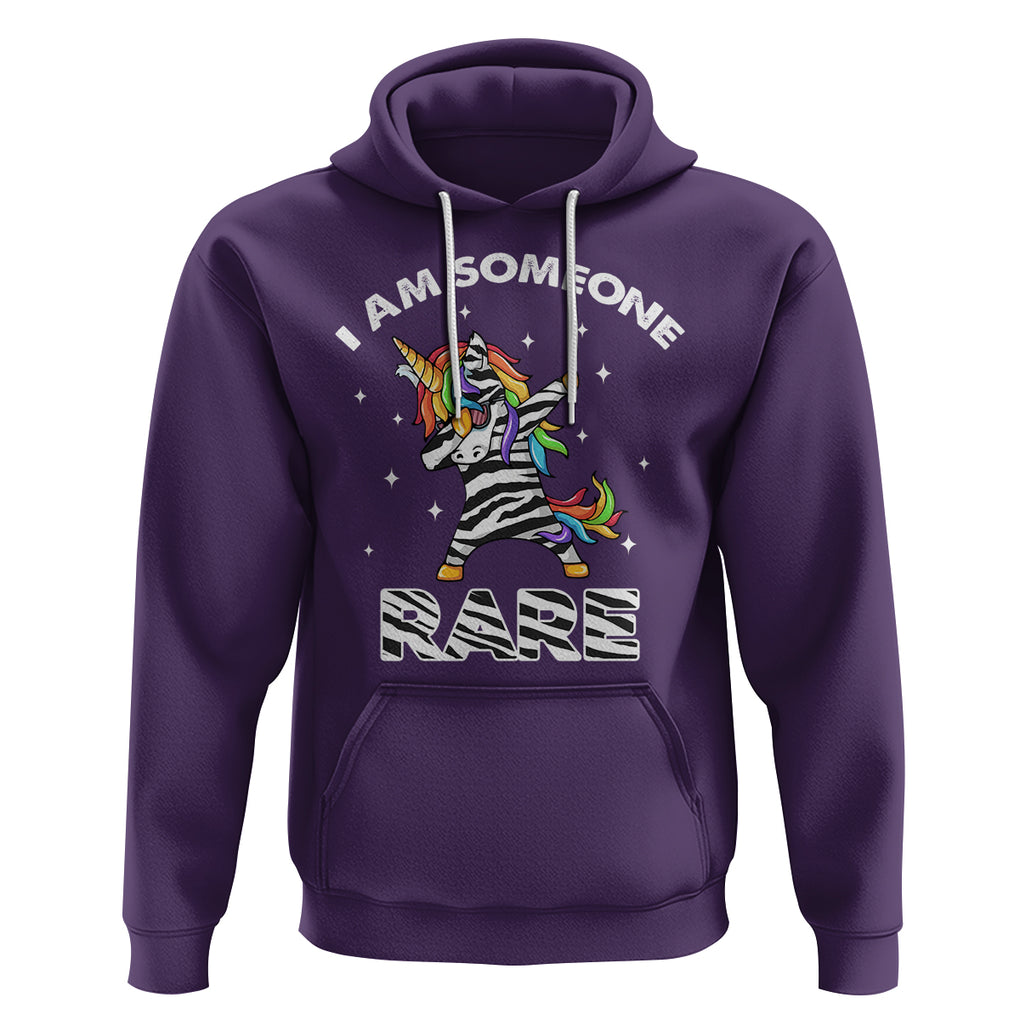Rare Disease Day Shirts Hoodie I Am Someone Rare Rainbow Zebra Unicorn Rare Disease Awareness TS02 Purple Printyourwear