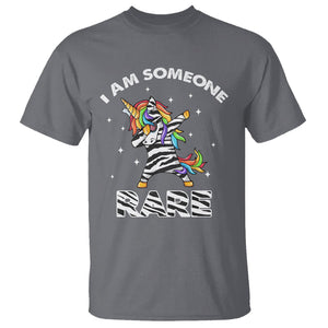 Rare Disease Day Shirts T Shirt I Am Someone Rare Rainbow Zebra Unicorn Rare Disease Awareness TS02 Charcoal Printyourwear