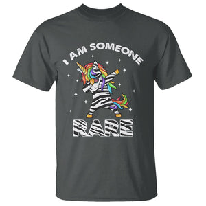 Rare Disease Day Shirts T Shirt I Am Someone Rare Rainbow Zebra Unicorn Rare Disease Awareness TS02 Dark Heather Printyourwear