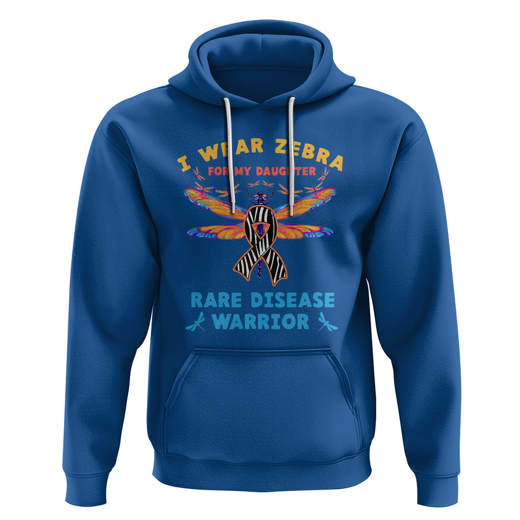 Rare Disease Day Hoodie I Wear Zebra For My Daughter Zebra Ribbon TS02 Royal Blue Printyourwear
