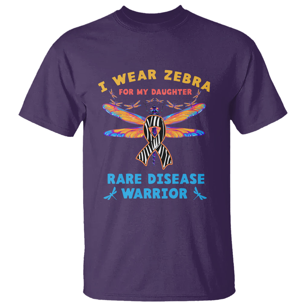 Rare Disease Day T Shirt I Wear Zebra For My Daughter Zebra Ribbon TS02 Purple Printyourwear