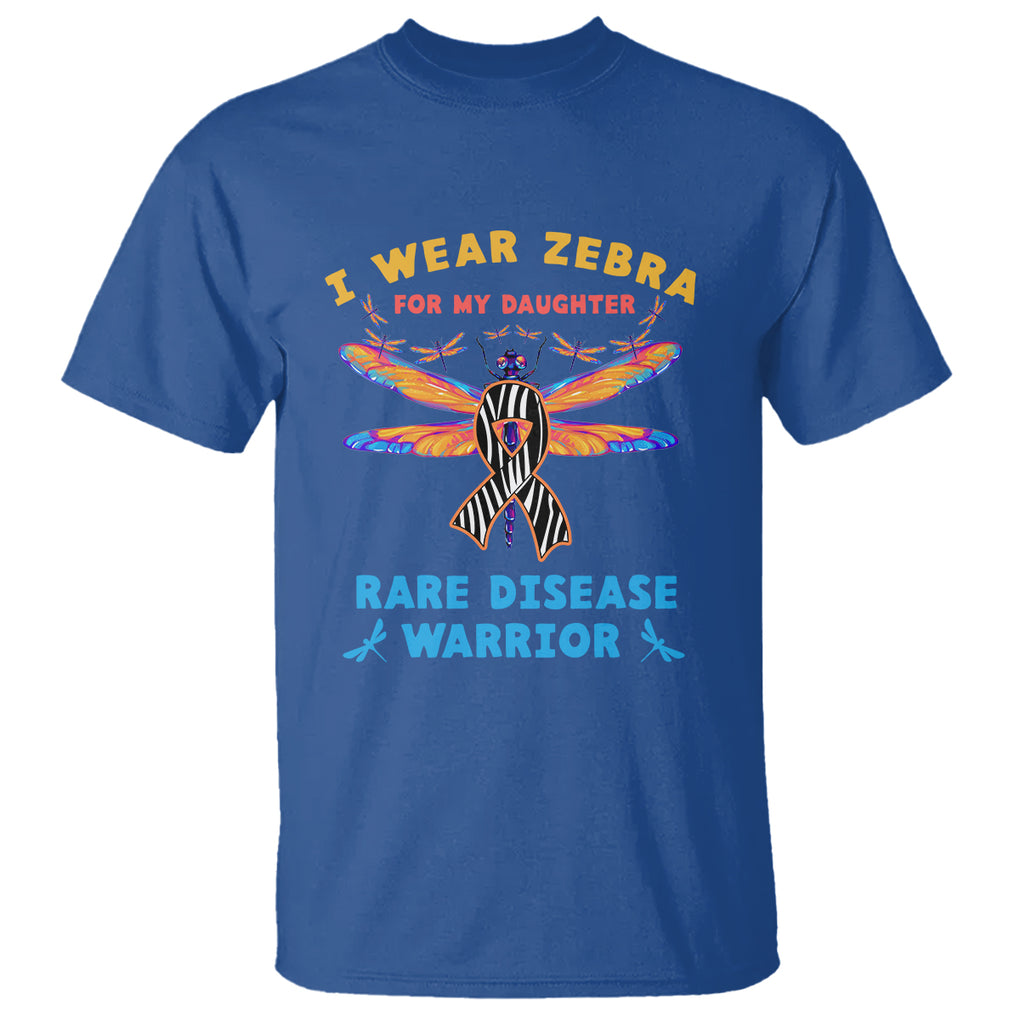 Rare Disease Day T Shirt I Wear Zebra For My Daughter Zebra Ribbon TS02 Royal Blue Printyourwear
