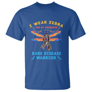 Rare Disease Day T Shirt I Wear Zebra For My Daughter Zebra Ribbon TS02 Royal Blue Printyourwear